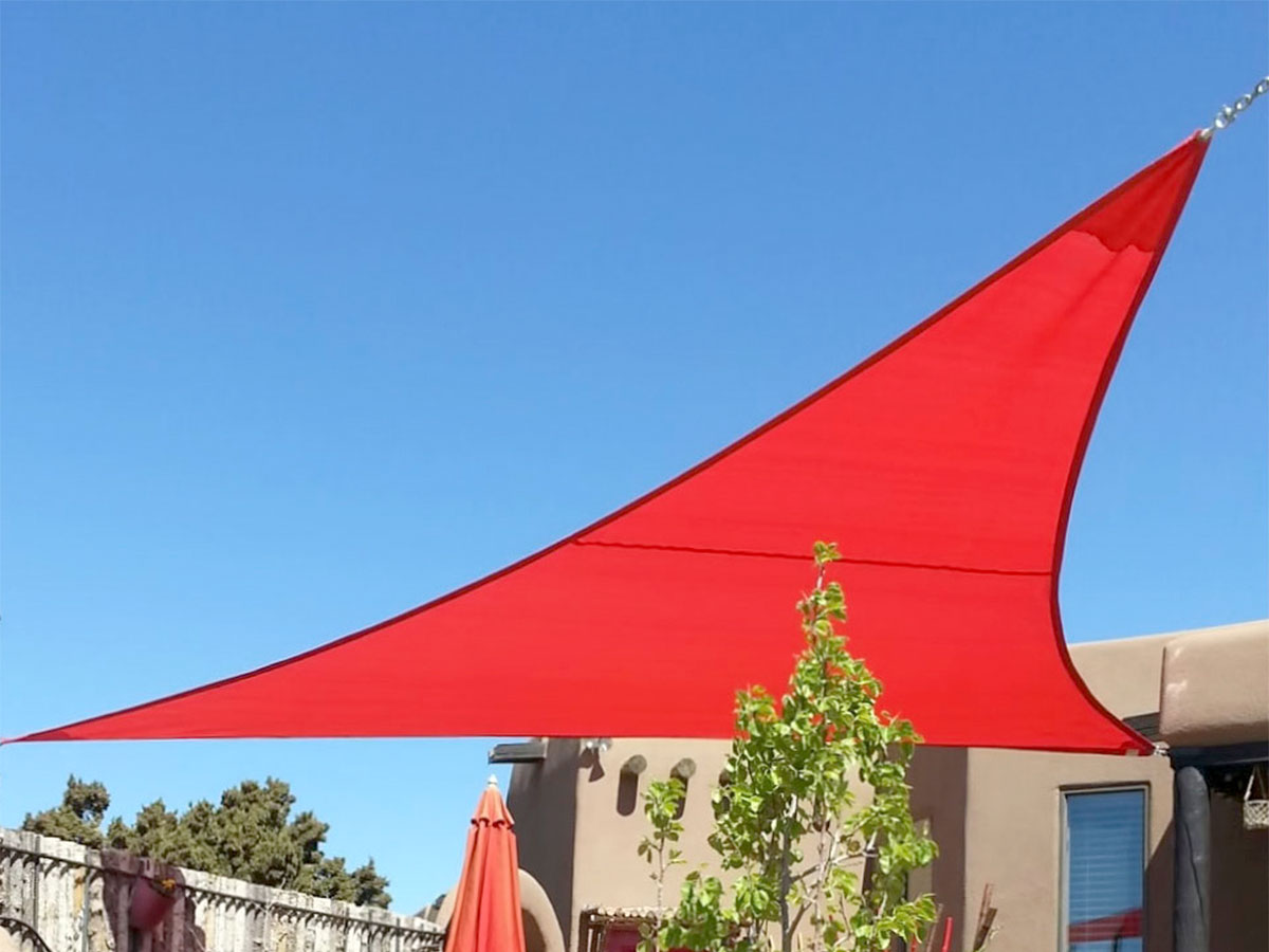 Galería Malla sombra velarias de 3 puntas