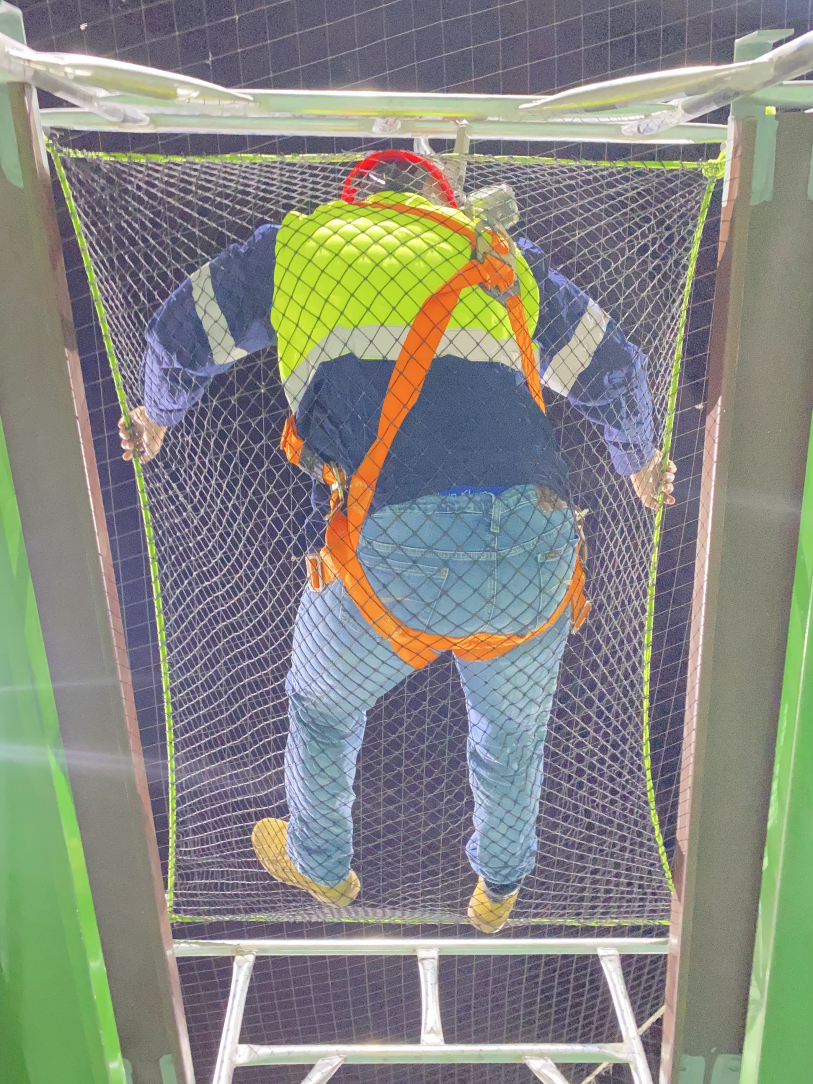 Galería Lienzo de red anticaidas 10m x 10m, sistema S, cama de red